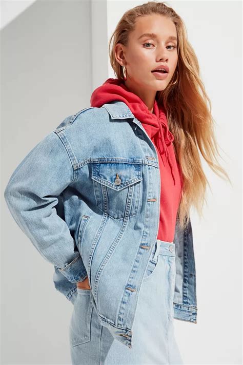 denim trucker jacket oversized women.